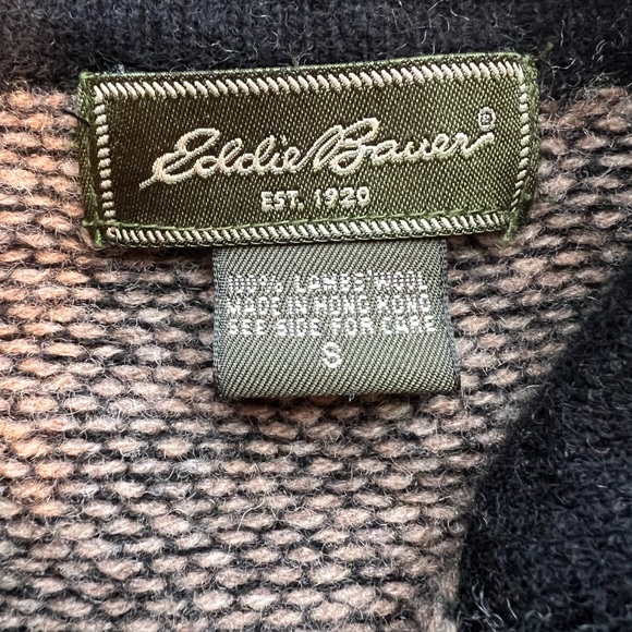 Eddie Bauer Lamb wool sweater/turtleneck with front buttons - Picture 6 of 10